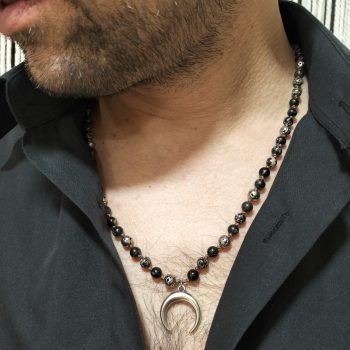 LUNAR – Χειροποίητο Unisex Κολιέ με Ημιπολύτιμες Χάντρες