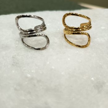 “Twin Circles Ring” Stainless Steel – Gold & Silver