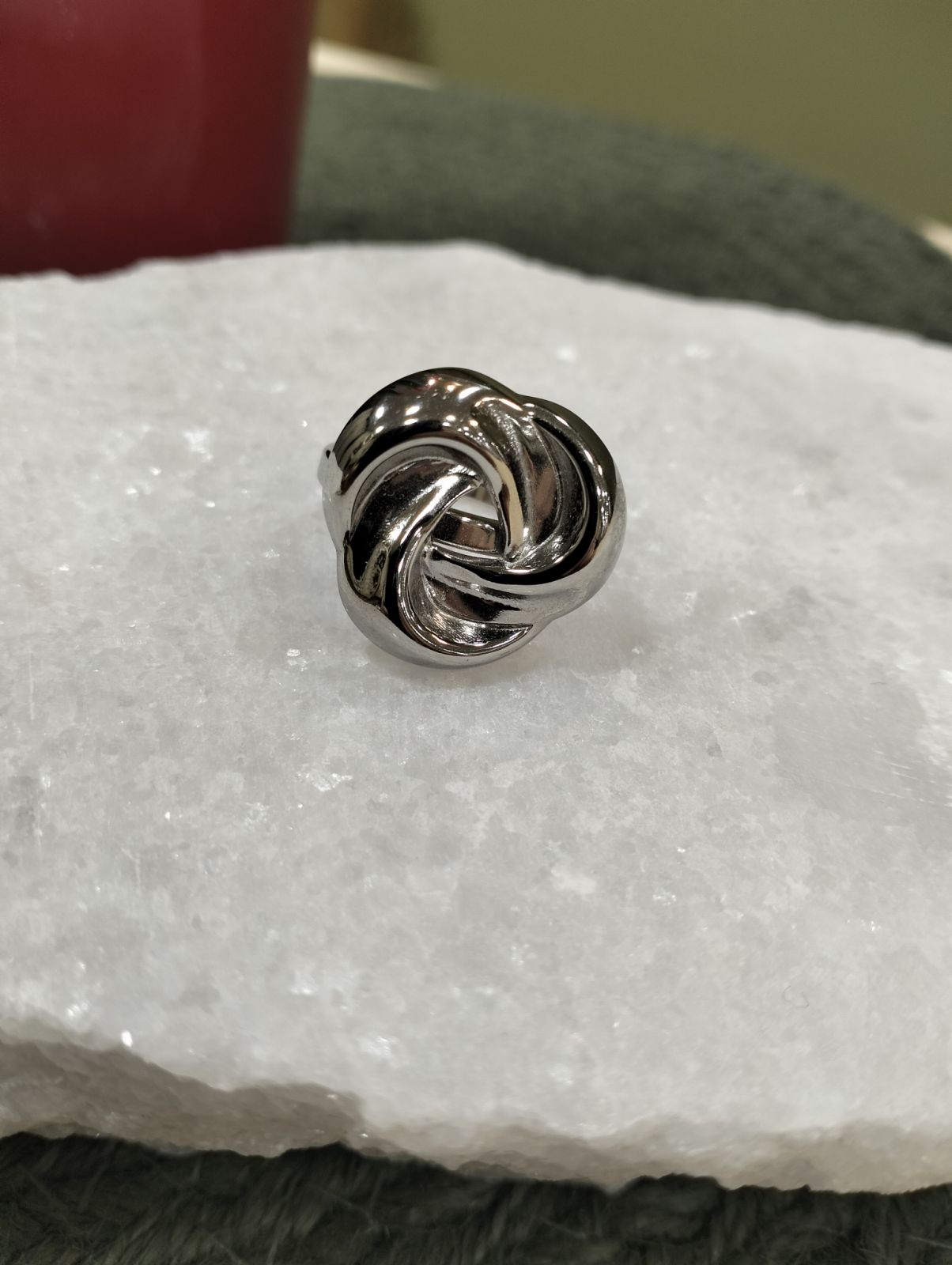 Δαχτυλίδι ''Στρόβιλος'' Ατσάλινο σε Χρυσό & Ασημί Χρώμα Ρυθμιζόμενο - Image 3