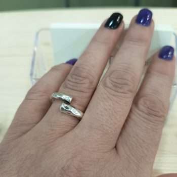 Δαχτυλίδι Επάργυρο “Δέσιμο” Χειροποίητης Υφής