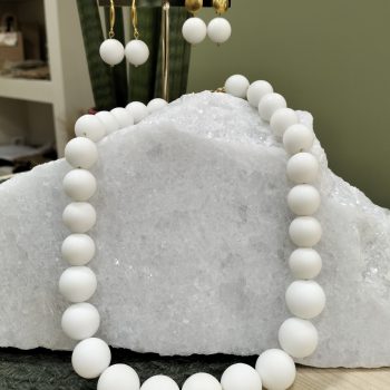 Σετ Κοσμημάτων “Luna Porcelain” – Χειροποίητο Κολιέ & 2 Είδη Σκουλαρικιών από Πορσελάνη