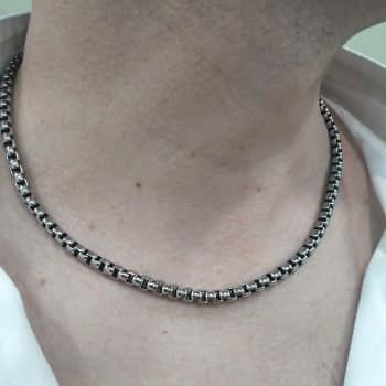 Ανδρική Ατσάλινη Αλυσίδα Βενετσιάνα Οξειδωμένη