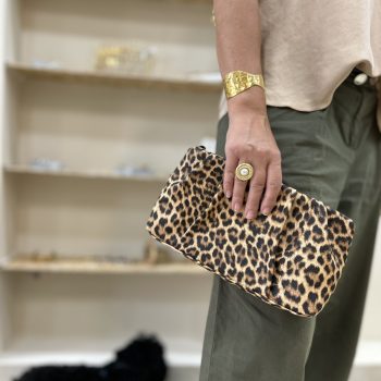 Τσάντα Φάκελος με Χρυσή Αλυσίδα Wild Grace Clutch-Animal Print Clutch
