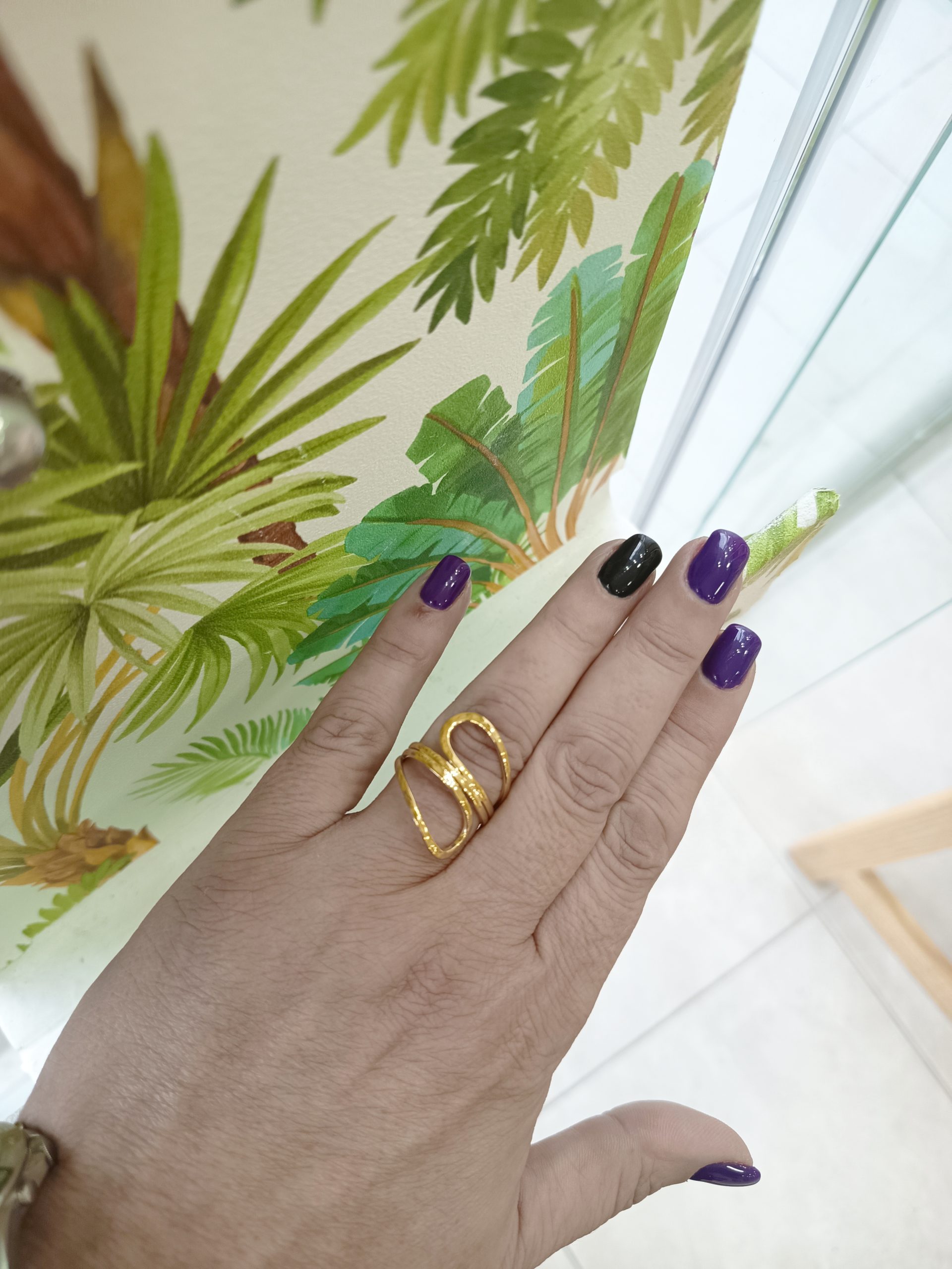 Δαχτυλίδι “Δίδυμοι Κύκλοι” από Ατσάλι – Χρυσό & Ασημί - Image 3