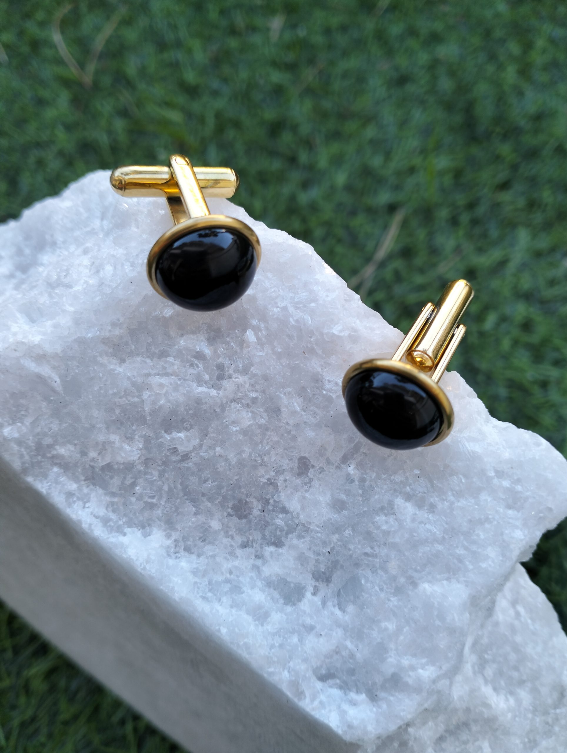 NOIR AUREA – Unisex Ατσάλινα Μανικετόκουμπα με Όνυχα - Image 3