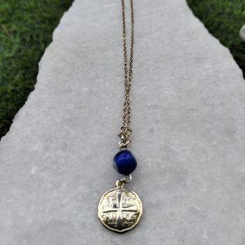 Φυλαχτό Αυτοκινήτου Ασημένιο 925 Κωνσταντινάτο με Μπλε Μάτι