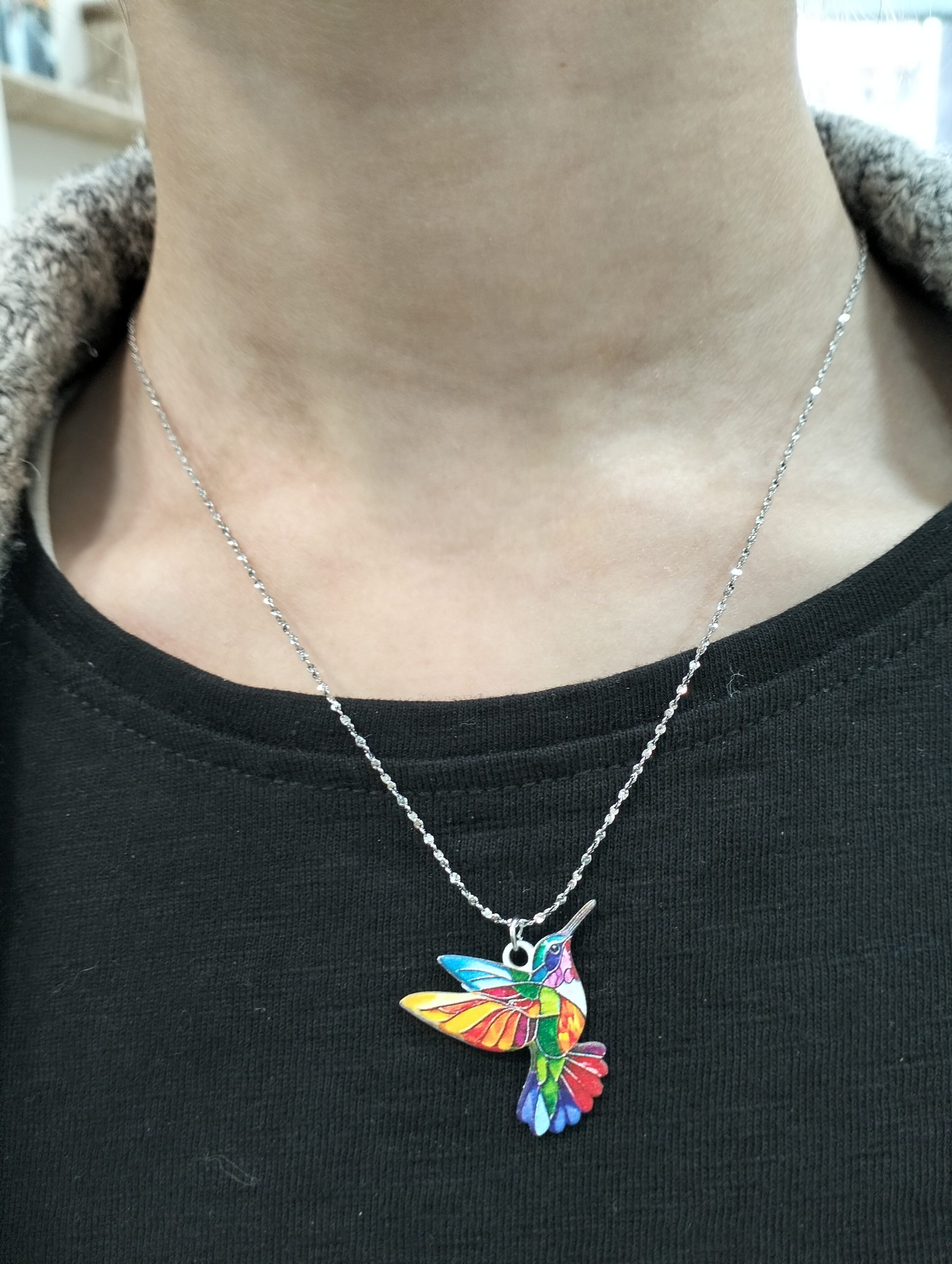 Κολιέ Ατσάλινο Κολιμπρί Βιτρώ