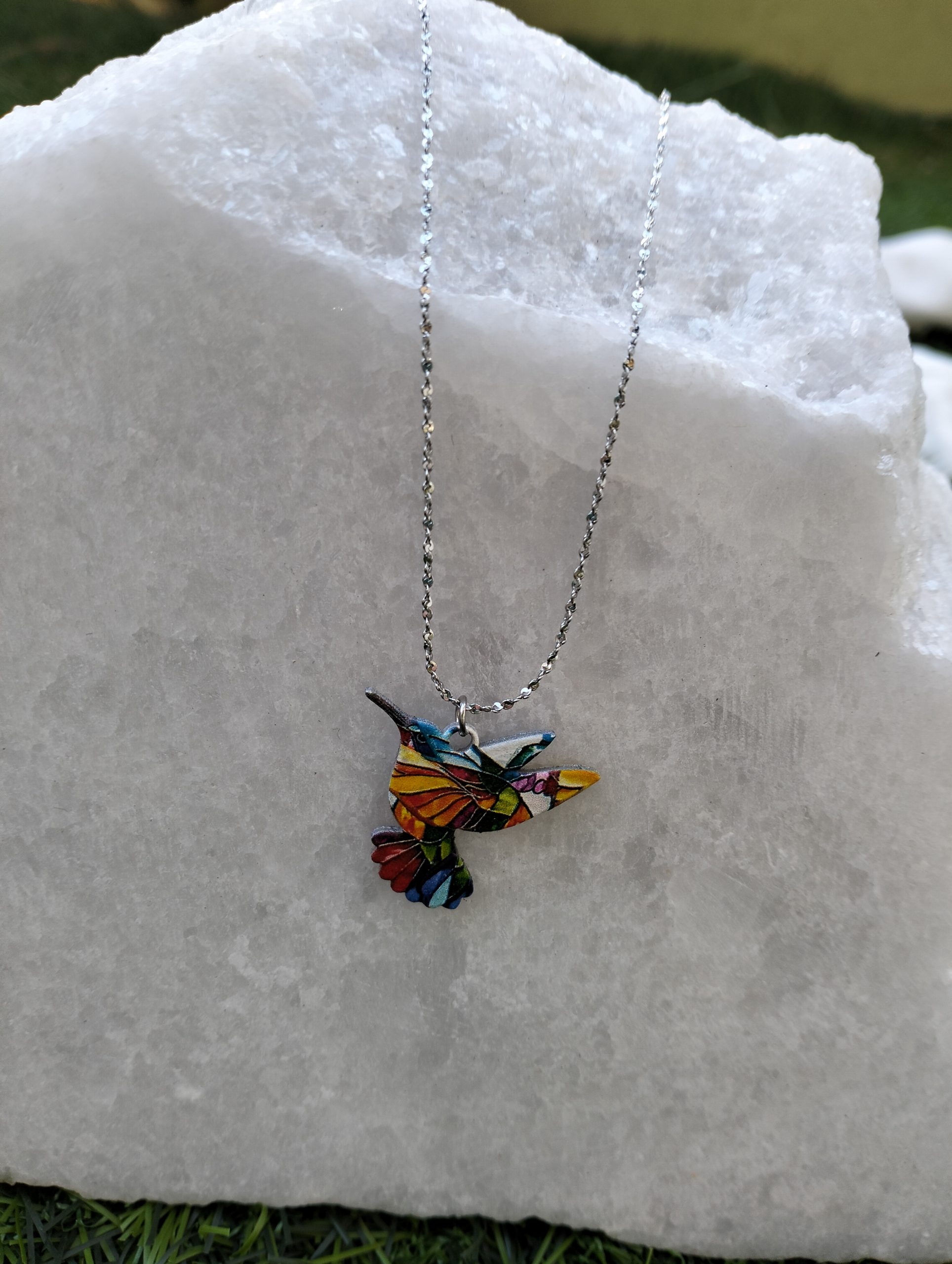 Κολιέ Ατσάλινο Κολιμπρί Βιτρώ - Image 2