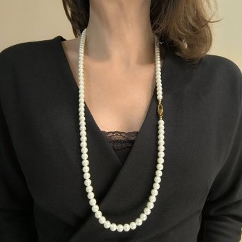 Pearl Twist Gold – Χειροποίητο Κολιέ Πέρλας