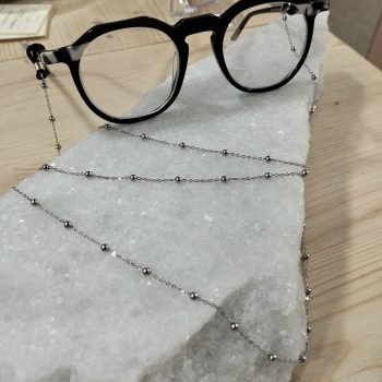 Silver Bead Glasses Chain