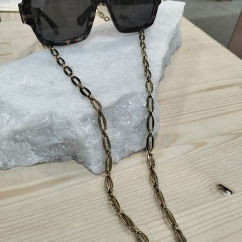 Golden Oval Glasses Chain