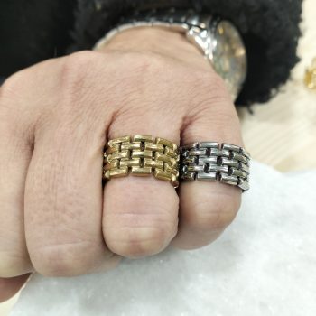 “Chain Gear” Stainless Steel Ring – Partially Adjustable