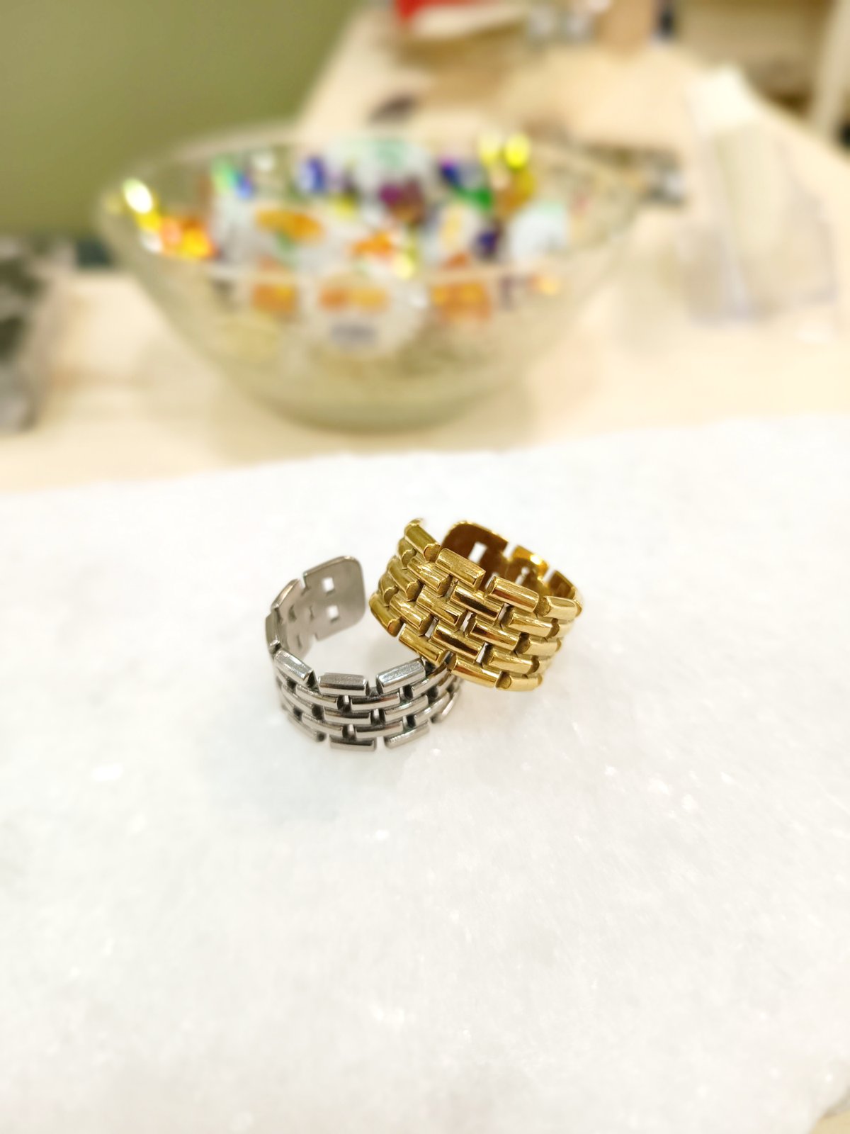 “Chain Gear” Stainless Steel Ring – Partially Adjustable - Image 2