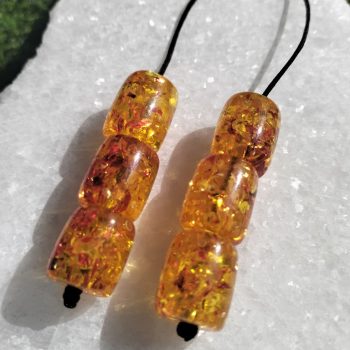Amber Glow – Χειροποίητο Μπεγλέρι Ρητίνης σε Κεχριμπαρένιες Αποχρώσεις