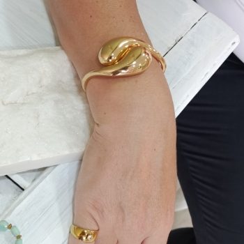 Golden Wave – Χρυσή Χειροπέδα Fashion Jewelry