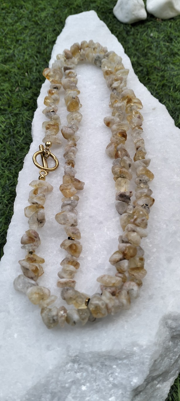 Golden Dune – Natural Agate Necklace - Image 3