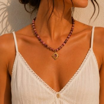 Golden Amethyst – Κολιέ με Μάτι της Τίγρης