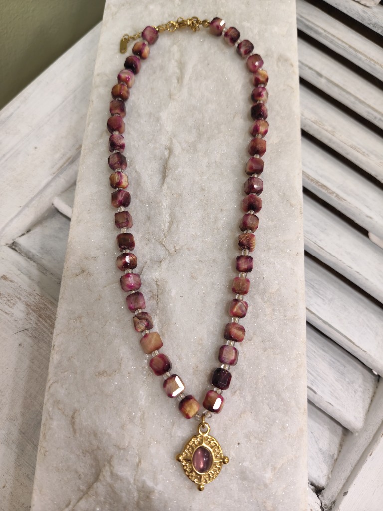 Golden Amethyst – Κολιέ με Μάτι της Τίγρης - Image 2